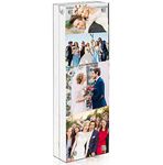Cq acrylic Photo Booth 2 x 6 Magnetic Picture Frame,Double Sided Frameless Desktop Photo Frames,Stand in Desk/Table,Pack of 1