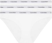 Calvin Klein Women Bikini Shape Briefs Stretch Cotton Pack of 3, White (White/White/White), M