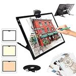 A3 Light Box, Wireless Battery LED Light Pad with Stand 6 Adjustable Brightness Rechargeable Tracing Light Box Pad for Artists Drawing Diamond Painting Sketching Animation