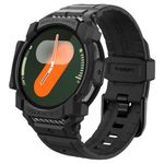 Spigen Rugged Armor Pro Designed for Samsung Galaxy Watch 7 40mm Case with Band, Rugged Galaxy Watch Band with Protective Case (2024) - Matte Black