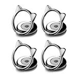 4Pcs Cute Cat Cell Phone Ring Holder,Metal Phone Ring Ultra Thin 360°Rotation Adjustable Finger Ring Grip Kickstand Compatible for Universal Cellphones Smartphones,Ipad,iPhone 15/15 Pro,Galaxy