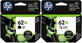 Genuine HP 62XL Black and Color Inkjet Cartridges in Retail Combo Pack