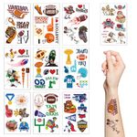 10 Sheets Rugby Temporary Transfer Tattoos Stickers for Rugby Fans Rugby Football Game Rugby Sports Themed Party Decoration Gift Birthday Party Bag Fillers Boys Girls Kids