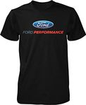 Lucky Ride Ford Performance T-Shirt Mustang GT ST Racing (Front Print), Black, XL