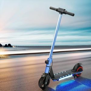 Everfit Electric Scooter, 130W Folding e Scooters Escooter 16KM/H Max Speed LED Display Portable Riding for Adults Kids Commuter, Suitable for 120-160cm Riders Blue