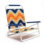 SUNNYFEEL Beach Chair, Foldable Camping Chair, Lightweight Low Easy-to-Store & Use Portable Folding Chair with Handy Handle for Camp/Lawn/Outdoor/Travel Picnic/Concert