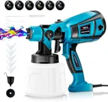 SFQZHGZ Paint Sprayer, 750W Electric Spray Gun with 1400ML Container, 6 Nozzles & 3 Patterns, Professional Adjustable Atomization Width, for Furniture, Fence, Walls, Door, Garden Chairs etc