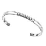 Myjewel Inspirational Stainless Steel Cuff Bangle Bracelets With Mantra Quote - Perfect Gifts For Best Friends, Daughter, Niece, Coworker, Boyfriend, Girlfriend - Believe In Yourself As I Do