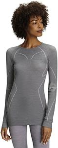 Falke Women Standard ESS Sport Wool Tech Long Sleeve, Grey (Grey-Heather 3757)