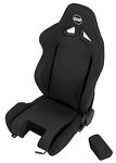 SimFab Flight Simulator Seat With Seat Base Cut Out For Fighter Stick Or Helicopter Collective, black