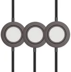 GETINLIGHT 2.75" Wide 4000K Swivel and Dimmable Wired LED Puck Lights Kit, Plug-in or Hardwired Installation, Recessed or Surface Mounted, Bronze Finished, Set of 3, IN-0107-3-BZ-40