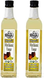 De La Rosa Organic White Balsamic Vinegar, Kosher for Passover, Vegan & Gluten-Free, Great for Salad Dressing, Marinades, Organic Balsamic Vinegar 16.9 Oz (Pack of 2)