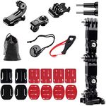 YHTSPORT Gopro Helmet Mounts Accessory Kit for Action Camera, Motorcycle Helmet Mount Kit, Adhesive Mount + Gopro Extension Arm, Gopro Mount Compatible with Gopro, DJI OSMO Action, YI Action Camera