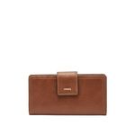 Fossil Women's Logan RFID Tab Wallet, Brown, One Size