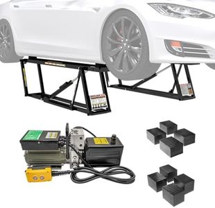 Official QuickJack 6000ELX – 6,000 lb Capacity Portable Electric Car Lift with 110V AC Power Unit for Home, Garage, or Shop Use