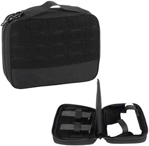 SIVIGEAR Tactical Pistol Firearm Shooting Bag MOLLE Range Bag,Nylon Soft Handgun Case for Shooting Range Outdoor Hunting Black