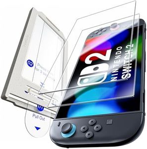 Hoerrye for Nintendo Switch 2 Screen Protector - 2025 Switch2 9H Tempered Glass, HD Clear with Auto Dust Removal, Anti-Scratch & Bubble-Free Installation Kit (2 Pack)