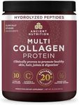 Ancient Nutrition Collagen Peptides Powder, Multi Collagen Protein, Women & Men, Vitamin C, Probiotics, Hydrolyzed Collagen, Supports Skin, Joints, Gut Health, Unflavored (40 Servings)