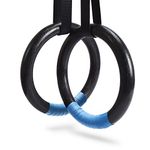 PACEARTH Gymnastic Rings Black/Grey/Orange/Green/Red 1100lbs Capacity with 14.76ft Adjustable Buckle Straps Pull Up Exercise Rings Non-Slip Rings for Home Gym Full Body Workout (Black)