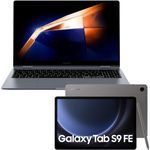 Samsung Galaxy Book4 360 Laptop (2024) 15.6" Intel Core 7 16GB 1TB Grey and Samsung Galaxy Tab S9 FE Tablet with S Pen, 128GB, Gray, 3 Year Manufacturer Extended Warranty (UK Version)