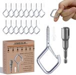 Viweolm 120 Pcs Silver Eye Hooks Screw Heavy Duty,Ceiling Hooks for Hanging Plants,String Lights,Cup,Wind Chime,Bird Feeders. Plant Hanger Indoor&Outdoor
