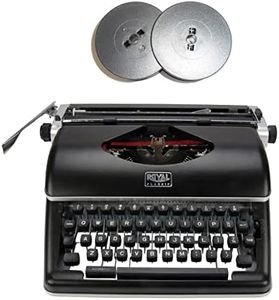 Olivetti Royal Classic Manual Typewriter (Black) Bundle with Typewriter Ribbon (2 Items)