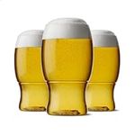 TOSSWARE POP 18oz Pint, Set of 12, Recyclable, Unbreakable & Crystal Clear Plastic Beer Glasses