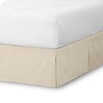 Bare Home Bed Skirt Double Brushed Premium Microfiber, 15-Inch Tailored Drop Pleated Dust Ruffle, 1800 Ultra-Soft Collection, Shrink and Fade Resistant (Queen, Sand)