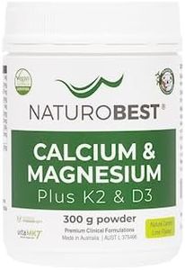 NaturoBest Calcium and Magnesium Plus K2 and D3 | Powder 300 g, White (NCM300)