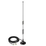 Bingfu Mobile Ham Radio Antenna Dual Band VHF UHF 136-174MHz 400-520MHz Amateur Radio Antenna Magnetic Base PL259 Male Antenna for BTECH ICOM Kenwood Midland Yaesu TYT AnyTone Mobile Ham Radio