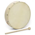 World Rhythm Hand Drum - 6 inch Frame Drum - Beater Included