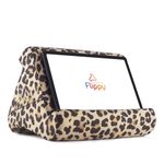 Flippy Tablet 4.0 Pillow Stand Holder for Lap, Desk & Bed - Convenient Storage for Your Items - Carry Strap Handle - Compatible with iPad Pro, Kindle, Fire, Samsung Galaxy - Def Leopard