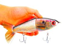 7" PEDIGREE GLIDER Glide Bait Swimbait Musky Striper Bass Fishing Lure Big Multi Jointed Shad Trout Slow Sinking (7" Pedigree Glider - THREADFIN SHAD)