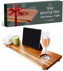 Teak Bathtub Tray for Tub 29” | Bath Tub Tray Wood for Small Tubs, Bath Tray for Tub, Bathtub Trays for Tub, Bath Table Tray for Home Spa | Fjord by JapandiSpirit