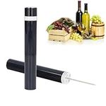 Needle Type Wine Bottle Opener, Easy Cork Remover Corkscrew, Travel Portable Pocket Air Pressure Pump Wine Bottle Opener for Home, Restaurant and Party(Silver)