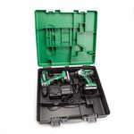 HITACHI Hitachi KC18DGL/JA Cordless 18V Combi Drill + Impact Driver Twin Pack 2 x 1.5Ah Batteries