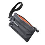 ALPAKA Zip Clutch, Zipper Wallet and EDC Carrier - Weatherproof and RFID Blocking Material - 3 External Slots For EDC Gear, Black, Compact