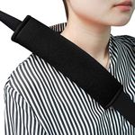 GAMPRO Car Seat Belt Pad Cover 2-Pack Soft Car Safety Seat Belt Strap Shoulder Pad for Adults and Children Suitable for Car Seat Belt Backpack Shoulder Bag(Black)