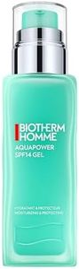 BIOTHERM HOMME - Aquapower Gel SPF14 - Soin Visage Homme - Crème Hydratante Visage Homme - Protection Solaire SPF 14 - Peaux Normales à Mixtes - 75 ml
