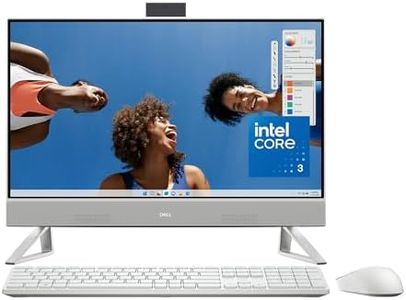 Dell Inspiron 5430 All in One Desktop - 23.8-inch FHD (1920 x 1080) Display, Intel Core 3-100U, 8GB DDR4 RAM, 512GB SSD, Intel Graphics, Windows 11 Home, Onsite Service - White