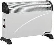 Lenoxx 2000W Convector Heater - 3 Heat Settings, Free-Standing with Handles, Overheating Protection, Adjustable Thermostat - Efficient Heating for Comfortable Spaces