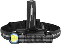 OLIGHT Camping Headlamp with Red Light, Perun 3 3000 Lumens Rechargeable LED Right Angle Flashlight with Clip, IP68 Waterproof, 90° Adjustable for Walking, Camping, Hiking, Searching - Black