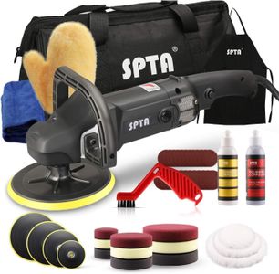 SPTA 7" Rotary Buffer Polisher Set – 180mm Car Polishing Machine & Pads