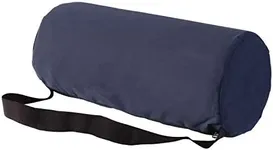 DMI Lumbar Roll Back Support Cushion Pillow - Foam Lumbar Cushion with Cover and Strap, Navy