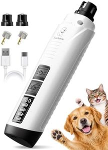 Dog Nail Grinder, 4 Adjustable Speeds, 2 LED Lights, Quiet & Low Vibration