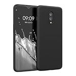 kwmobile Case Compatible with OnePlus 6T Case - Slim Protective TPU Silicone Phone Cover - Black
