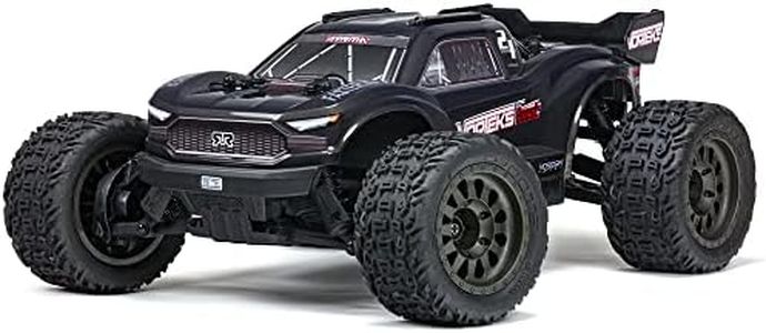 ARRMA RC Truck 1/10 VORTEKS 4X2 Boost MEGA 550 Brushed Stadium Truck RTR (Batteries and Charger Not Included), Gunmetal, ARA4105V4T2