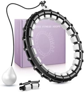 Smart Queen Quiet Hula Circle Hoops,24 Knots Plus Size Hula Infinity Fitness Detachable Hoops. Exercise Hoop Suitable for Beginners