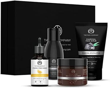 The Man Company Face On Point Facial Kit with Vitamin C Serum, Charcoal Face Wash & Face Scrub, Daily Moisturizing Cream, Soft & Supple Skin, Gift Set for Him