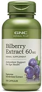 GNC Herbal Plus Bilberry Extract 60mg | Supports Eye and Vision Health | 100 Count